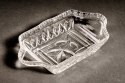 old glass butter dish