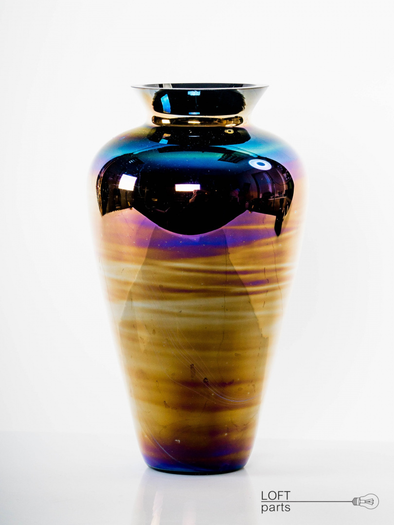 iridescent vase glassworks ząbkowice