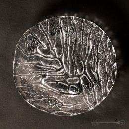 Plate ''Cabbage leaf'' Bohemia Glas proj. Vladislav Urban