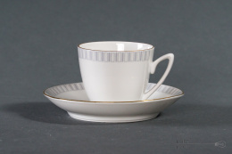 Cup with saucer ''Aldona'' Porcelain Chodzież design. Józef Wrzesień