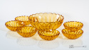 Honey Salad Bowls 1261 Ząbkowice Glassworks