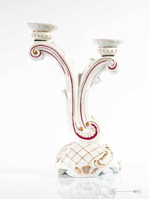 Candlestick Ćmielów porcelain