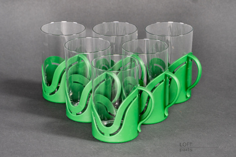 Set of glasses with baskets PRL