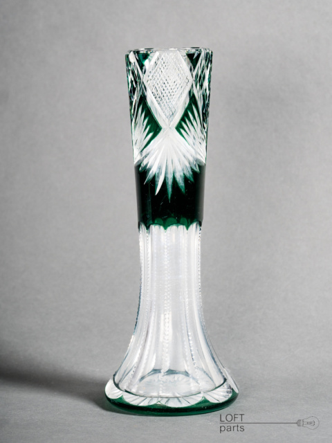 Green Crystal Vase