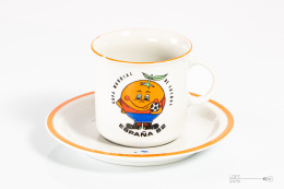 Cup and saucer España 82 Wawel