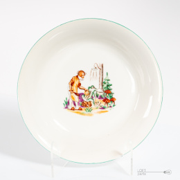 Bowl fairy tale frog porcelain Bogucice