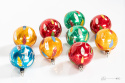 Christmas tree baubles PRL glass art