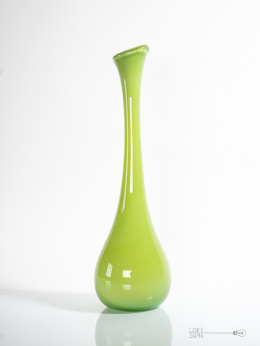 aquamarine vase Tarnowiec Glassworks