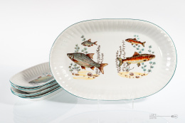 Fish serving set Porcelain Factory Krzysztof