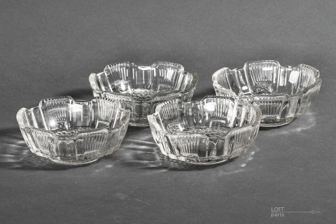 SET OF SALAD BOWLS hortensja GLASSWORKS