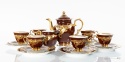 serwis kawowy fryderyka złoty liść porcelana krzysztof