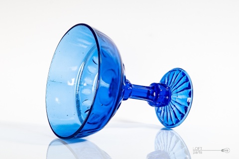 kobaltowa patera 2202 huta szkła ząbkowice