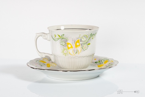 filiżanka ze spodkiem porcelana włocławek