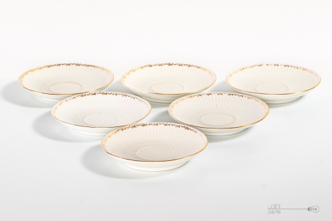 Set of saucers porcelain chodzież