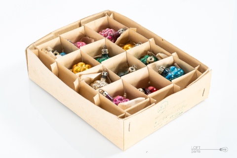 komplet bombek na choinke prl