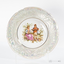 Bowl with a genre scene Porcelain Bogucice
