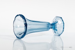 Blue Art Deco Goblet Vase