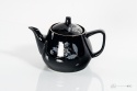 Black porcelain teapot