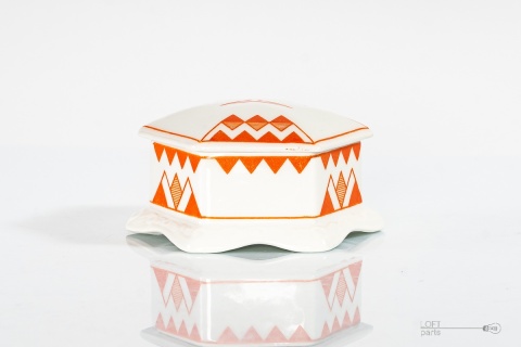 porcelanowa szkatułka art deco eschenbach