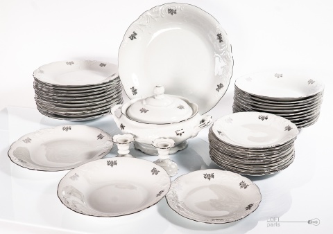 zestaw obiadowy na 12 osób porcelana krzysztof