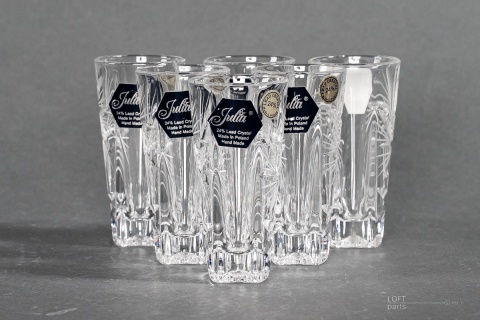 komplet kieliszków kryształowych huta szkłą julia