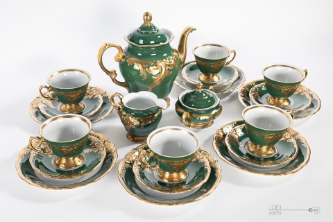 zestaw do kawy złoty liść fryderyka