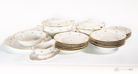 large lunch set porcelain wałbrzych