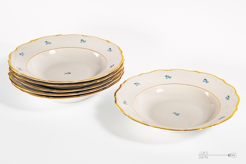 Deep plates of porcelain wałbrzych