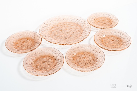 dessert set daisies glassworks ząbkowice