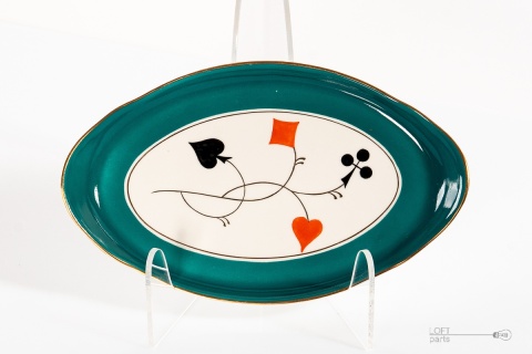 tacka brydżowa porcelana ćmielów