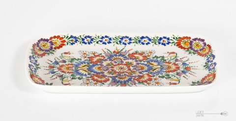 ręcznie malowana patera cepelia opole