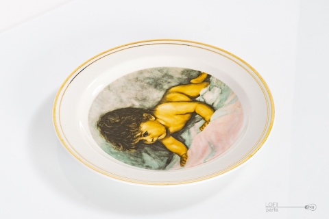 patera dzieci w malarstwie porcelana wałbrzych