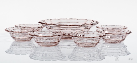 komplet salaterek 400 huta szkła hortensja