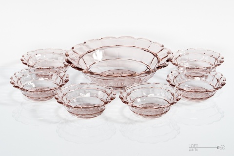 fioletowe salaterki nr 400 huta szkła hortensja