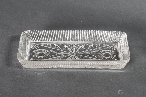 szklana prostokątna tacka