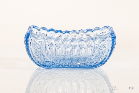 niebieska żardiniera 1260 huta szkła ząbkowice