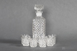 karafka z kieliszkami huta szkła ząbkowice