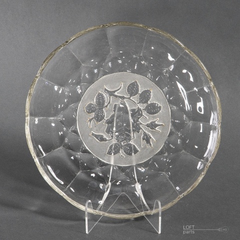 szklana patera z różą