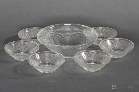 set of salad bowls grid glassworks zabkowice