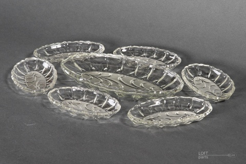 komplet śledziówek 1278 huta szkła ząbkowice