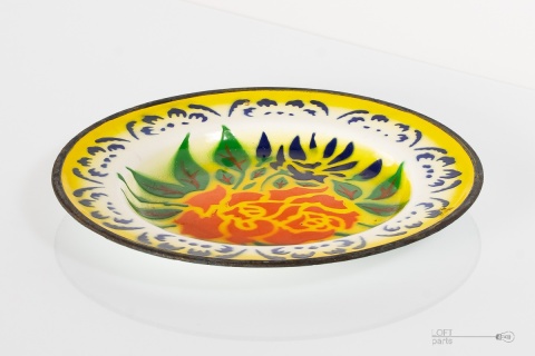 emaliowany talerz prl