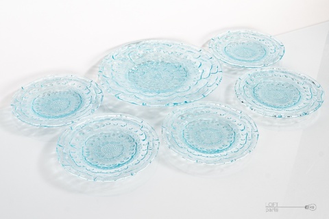 zestaw deserowy flora huta szkła ząbkowice