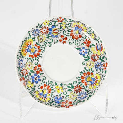 hand painted saucer cepelia opole