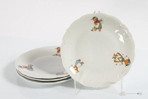 talerzyki z motywem bajkowym porcelana krzysztof