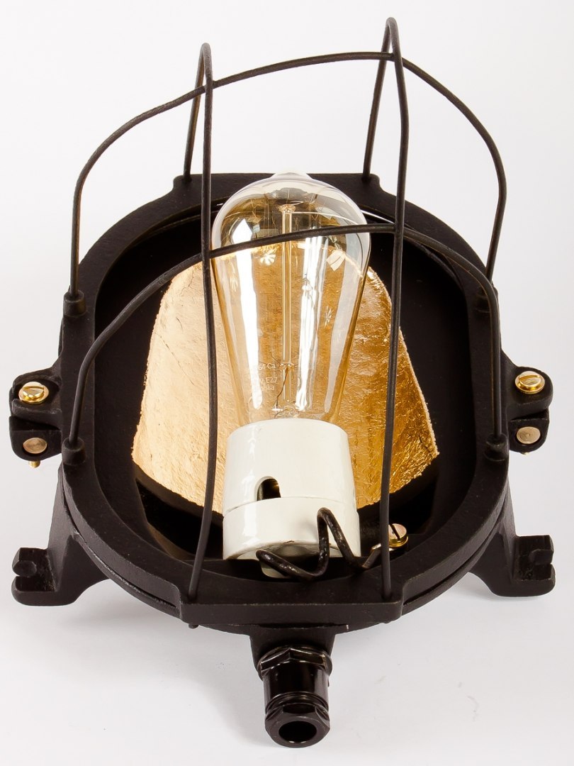 Lampa ścienna żeliwna z żarówką Edison