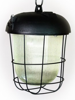 Cast iron pendant lamp in black