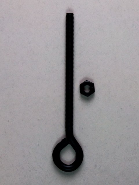 Śruba z okiem i nakrętką M8x150 mm czarna